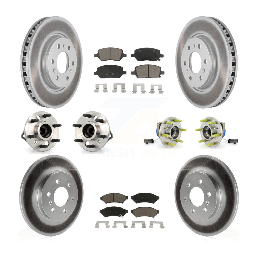 [Avant + Arrière] Kit d'ensemble roulement de roue et moyeu pour Chevrolet Uplander Pontiac Montana Buick Terraza Saturn Relay 4 Hole Rectangular Flange KBB-120907