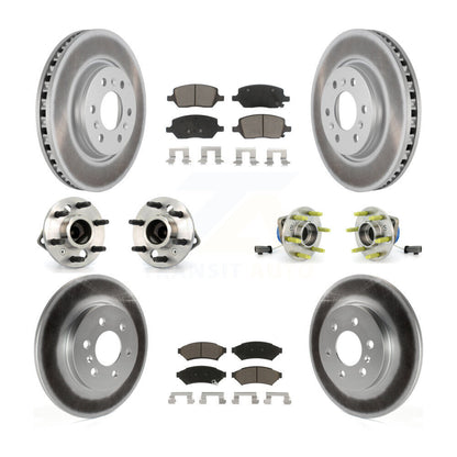 [Avant + Arrière] Kit d'ensemble roulement de roue et moyeu pour Chevrolet Uplander Pontiac Montana Buick Terraza Saturn Relay 4 Hole Rectangular Flange KBB-120907