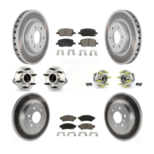 [Avant + Arrière] Kit d'ensemble roulement de roue et moyeu pour Chevrolet Uplander Pontiac Montana Buick Terraza Saturn Relay 4 Hole Rectangular Flange KBB-120907