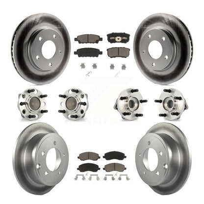 [Avant + Arrière] Kit d'ensemble roulement de roue et moyeu pour 2009 Dodge Caliber SXT avec Drum rear brakes Non-ABS KBB-120916