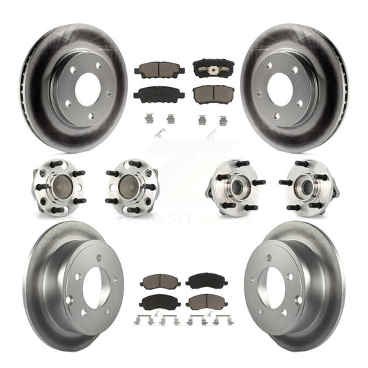 [Avant + Arrière] Kit d'ensemble roulement de roue et moyeu pour 2009 Dodge Caliber SXT avec Drum rear brakes Non-ABS KBB-120916