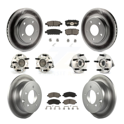 [Avant + Arrière] Kit d'ensemble roulement de roue et moyeu pour 2009 Dodge Caliber SXT avec Drum rear brakes 4-Wheel ABS KBB-120917