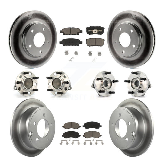 [Avant + Arrière] Kit d'ensemble roulement de roue et moyeu pour 2009 Dodge Caliber SXT avec Drum rear brakes 4-Wheel ABS KBB-120917