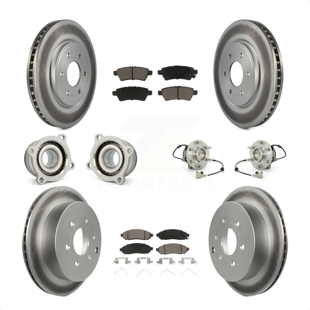 [Avant + Arrière] Kit d'ensemble roulement de roue et moyeu pour 2006-2007 Nissan Xterra RWD avec Automatic transmission KBB-120928 par Transit Auto