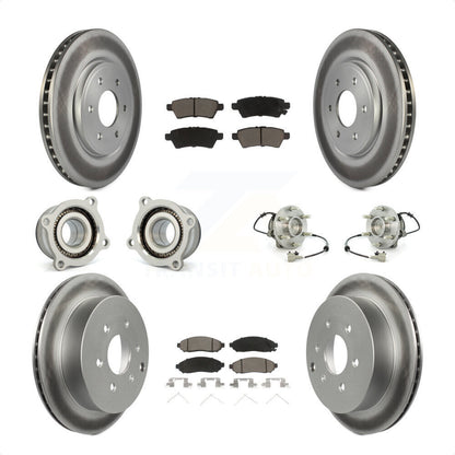 [Avant + Arrière] Kit d'ensemble roulement de roue et moyeu pour 2006-2007 Nissan Xterra RWD avec Automatic transmission KBB-120928 par Transit Auto