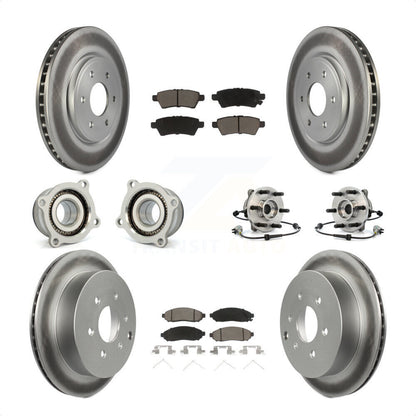[Avant + Arrière] Kit d'ensemble roulement de roue et moyeu pour 2006-2007 Nissan Xterra 4WD avec Automatic transmission KBB-120929 par Transit Auto