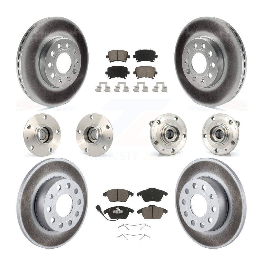 [Avant + Arrière] Kit d'ensemble roulement de roue et moyeu pour 2006-2009 Volkswagen Rabbit 4 Bolt Mounting Flange KBB-120933 par Transit Auto