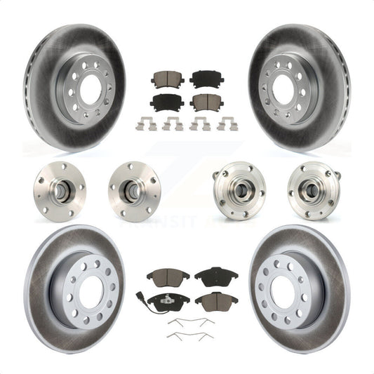 [Avant + Arrière] Kit d'ensemble roulement de roue et moyeu pour 2006-2009 Volkswagen Rabbit 4 Bolt Mounting Flange KBB-120933 par Transit Auto