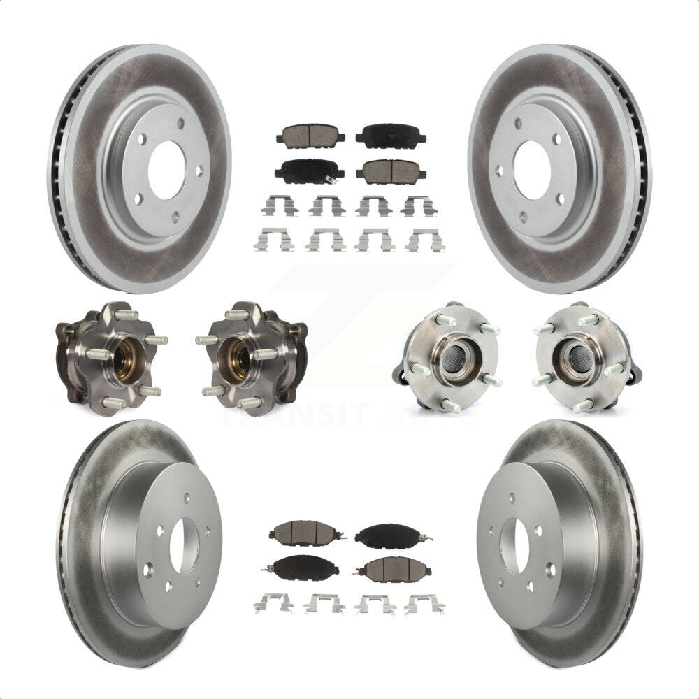 [Avant + Arrière] Kit d'ensemble roulement de roue et moyeu pour 2016 Nissan Pathfinder 4WD From 11 15 KBB-120958 par Transit Auto