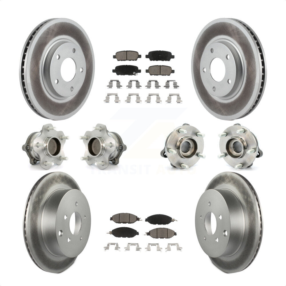[Avant + Arrière] Kit d'ensemble roulement de roue et moyeu pour 2016 Nissan Pathfinder FWD From 11 15 KBB-120959 par Transit Auto