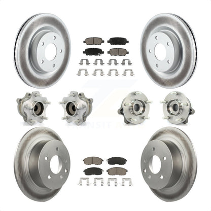 [Avant + Arrière] Kit d'ensemble roulement de roue et moyeu pour 2007 Nissan Altima 2.5L avec Non-ABS KBB-120969 par Transit Auto