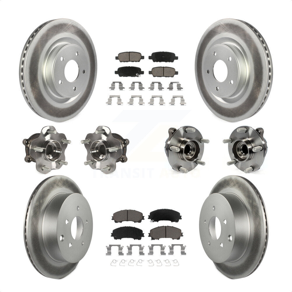 [Avant + Arrière] Kit d'ensemble roulement de roue et moyeu pour INFINITI Q50 Base Premium avec RWD KBB-120970 par Transit Auto