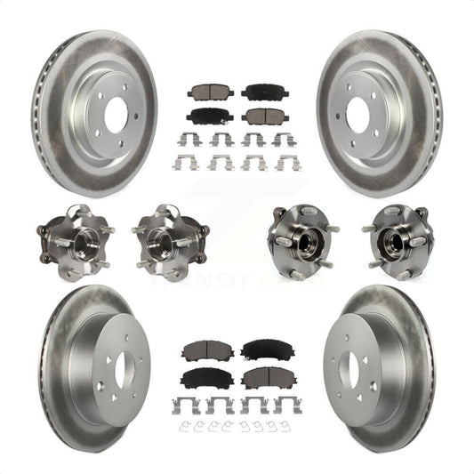 [Avant + Arrière] Kit d'ensemble roulement de roue et moyeu pour INFINITI Q50 Base Premium avec RWD KBB-120970 par Transit Auto