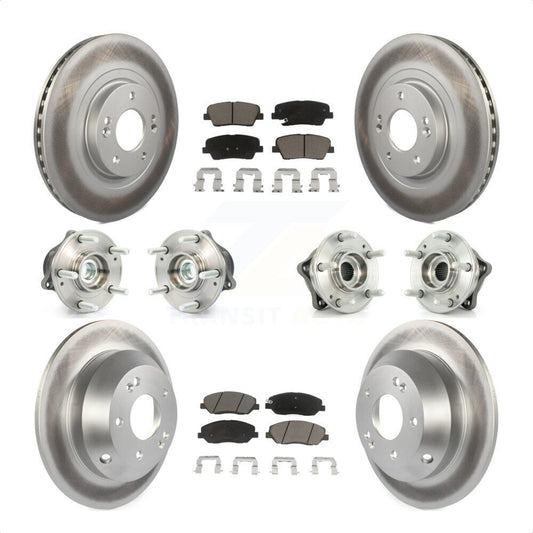 [Avant + Arrière] Kit d'ensemble roulement de roue et moyeu pour 2013-2014 Hyundai Santa Fe FWD avec 3.3L avec ABS Brakes KBB-120975 par Transit Auto