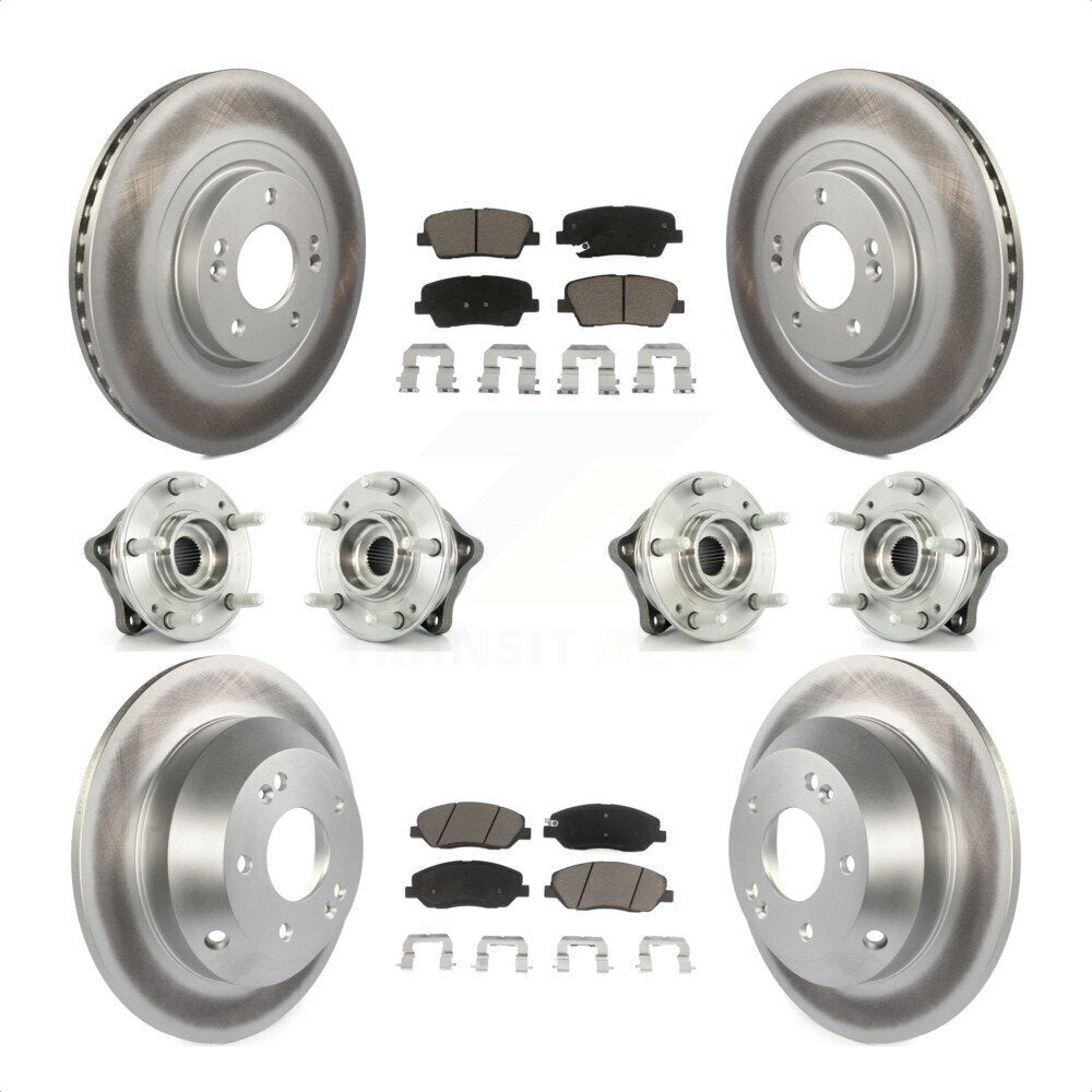 [Avant + Arrière] Kit d'ensemble roulement de roue et moyeu pour 2013-2014 Hyundai Santa Fe AWD avec 3.3L avec ABS Brakes KBB-120976 par Transit Auto