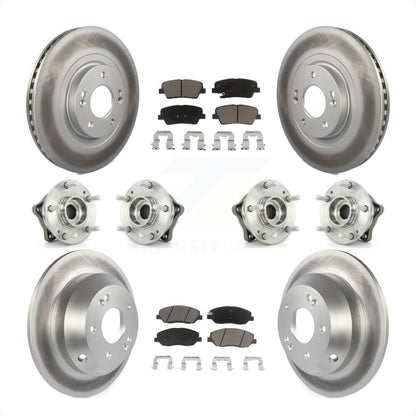 [Avant + Arrière] Kit d'ensemble roulement de roue et moyeu pour 2013-2014 Hyundai Santa Fe AWD avec 3.3L avec ABS Brakes KBB-120976 par Transit Auto