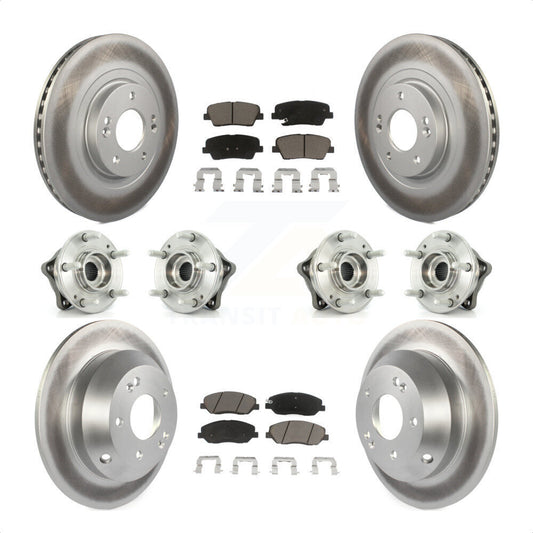 [Avant + Arrière] Kit d'ensemble roulement de roue et moyeu pour 2013-2014 Hyundai Santa Fe AWD avec 3.3L avec ABS Brakes KBB-120976 par Transit Auto