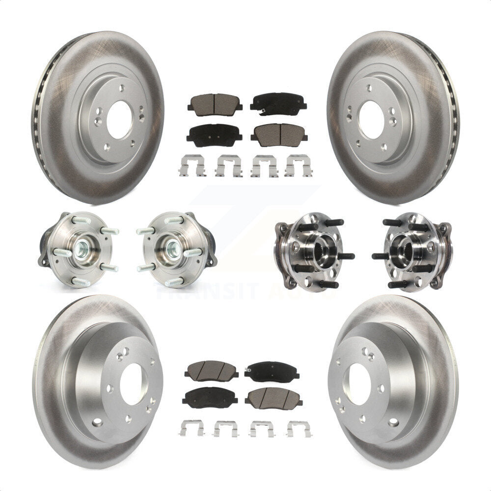[Avant + Arrière] Kit d'ensemble roulement de roue et moyeu pour 2015-2016 Hyundai Santa Fe XL FWD avec 3.3L KBB-120979 par Transit Auto