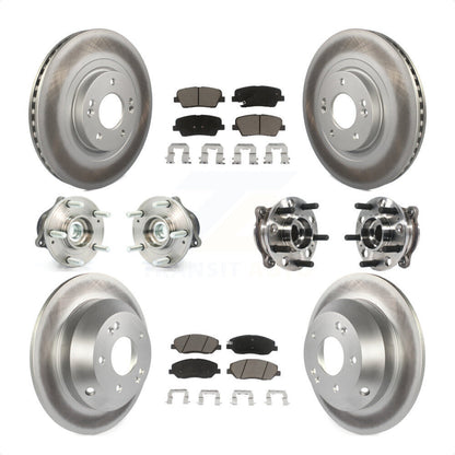 [Avant + Arrière] Kit d'ensemble roulement de roue et moyeu pour 2015-2016 Hyundai Santa Fe XL FWD avec 3.3L KBB-120979 par Transit Auto