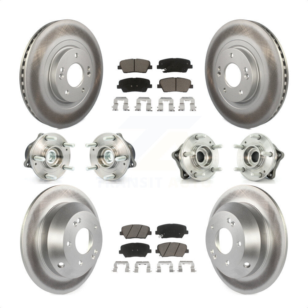 [Avant + Arrière] Kit d'ensemble roulement de roue et moyeu pour 2013-2014 Hyundai Santa Fe Sport FWD avec 2.4L 2.0L KBB-120985 par Transit Auto