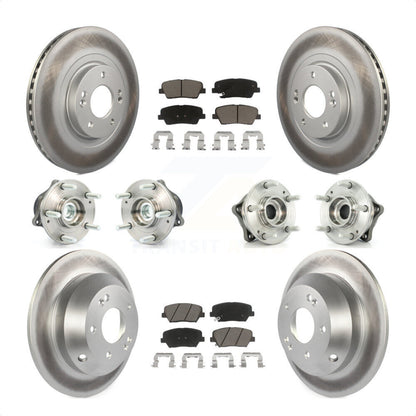 [Avant + Arrière] Kit d'ensemble roulement de roue et moyeu pour 2013-2014 Hyundai Santa Fe Sport FWD avec 2.4L 2.0L KBB-120985 par Transit Auto
