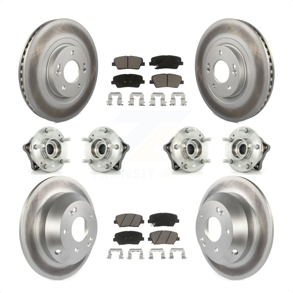 [Avant + Arrière] Kit d'ensemble roulement de roue et moyeu pour 2013-2014 Hyundai Santa Fe Sport AWD avec 2.4L 2.0L KBB-120986 par Transit Auto