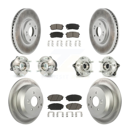 [Avant + Arrière] Kit d'ensemble roulement de roue et moyeu pour 2007-2012 Hyundai Veracruz FWD avec ABS Brakes KBB-120989