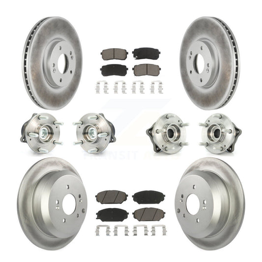 [Avant + Arrière] Kit d'ensemble roulement de roue et moyeu pour 2007-2012 Hyundai Veracruz FWD avec ABS Brakes KBB-120989