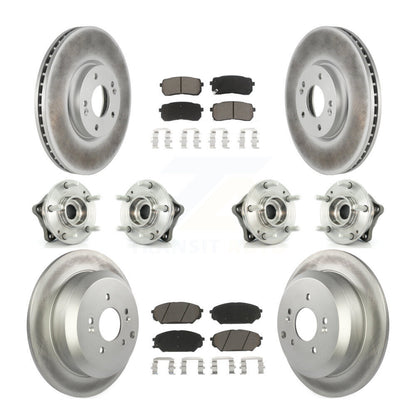 [Avant + Arrière] Kit d'ensemble roulement de roue et moyeu pour 2007-2012 Hyundai Veracruz AWD avec ABS Brakes KBB-120990
