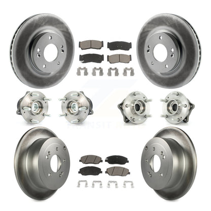 [Avant + Arrière] Kit d'ensemble roulement de roue et moyeu pour 2007-2009 Hyundai Santa Fe FWD KBB-120991