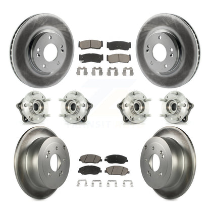 [Avant + Arrière] Kit d'ensemble roulement de roue et moyeu pour 2007-2009 Hyundai Santa Fe AWD KBB-120992