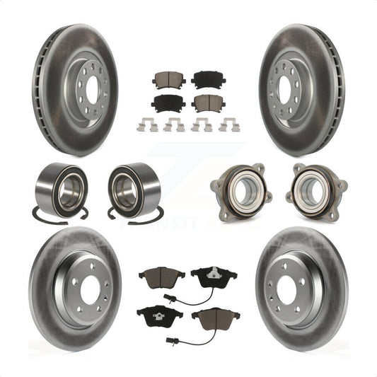 [Avant + Arrière] Kit d'ensemble roulement de roue et moyeu pour 2009 Audi A4 Quattro Convertible avec 300mm Diameter Rotor KBB-121573 par Transit Auto