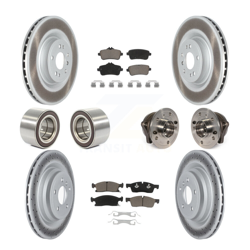 [Avant + Arrière] Kit d'ensemble roulement de roue et moyeu pour 2016-2017 Mercedes-Benz GLE400 sans Sport Package KBB-121607