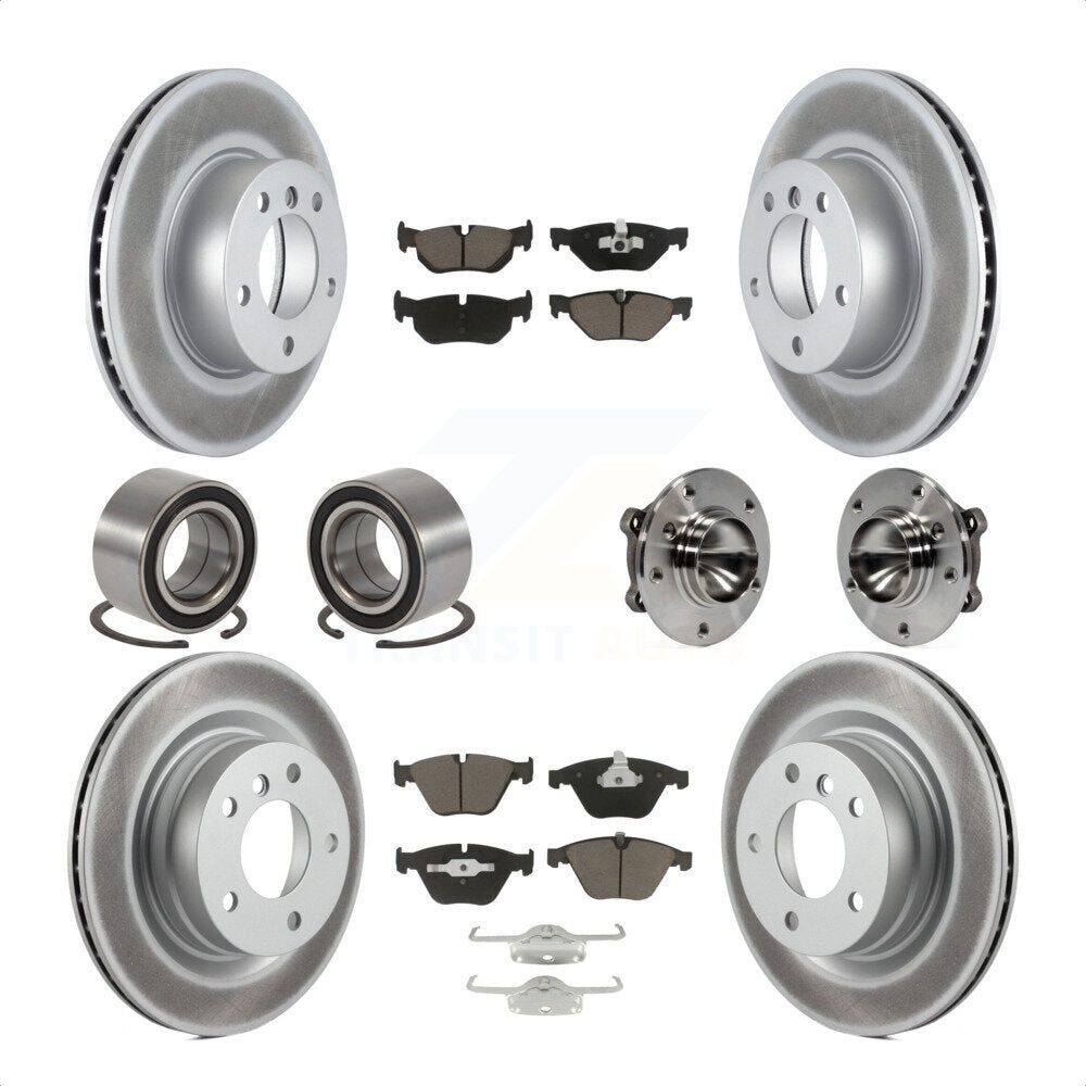 [Avant + Arrière] Kit d'ensemble roulement de roue et moyeu pour 2007 BMW 323i avec 312mm Diameter Rotor KBB-121612 par Transit Auto