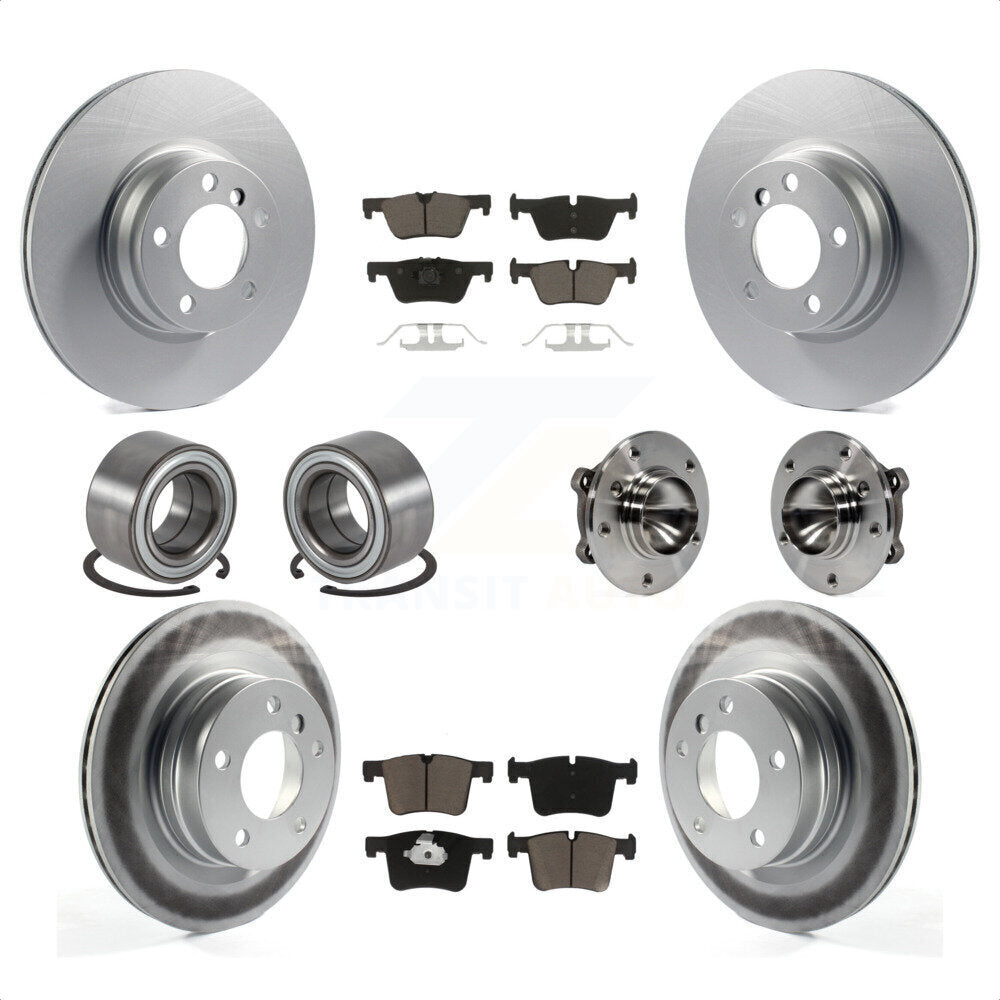 [Avant + Arrière] Kit d'ensemble roulement de roue et moyeu pour 2012 BMW 328i Sedan avec 2.0L sans Blue Painted Calipers KBB-121619 par Transit Auto
