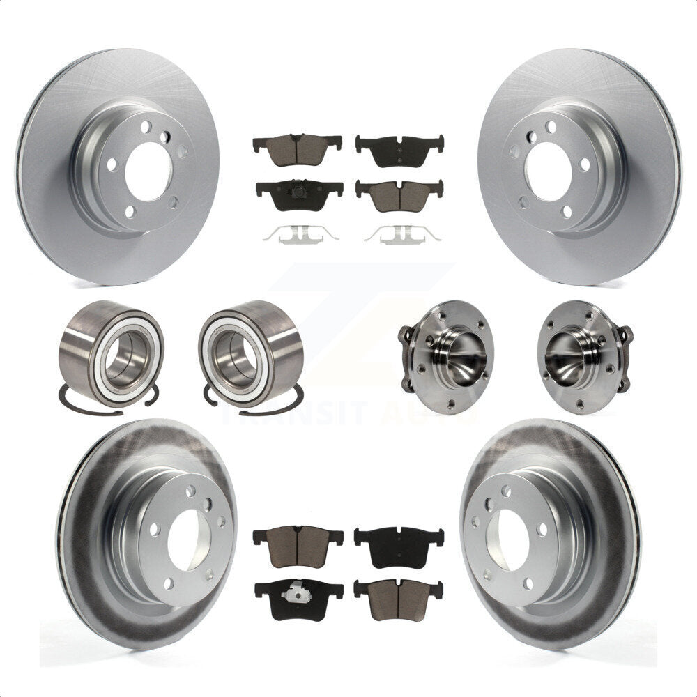 [Avant + Arrière] Kit d'ensemble roulement de roue et moyeu pour 2012 BMW 328i Convertible Wagon avec 2.0L sans Blue Painted Calipers KBB-121620 par Transit Auto