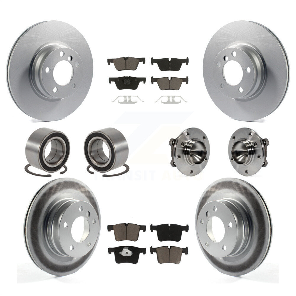 [Avant + Arrière] Kit d'ensemble roulement de roue et moyeu pour 2012 BMW 328i Coupe avec 2.0L sans Blue Painted Calipers KBB-121621 par Transit Auto