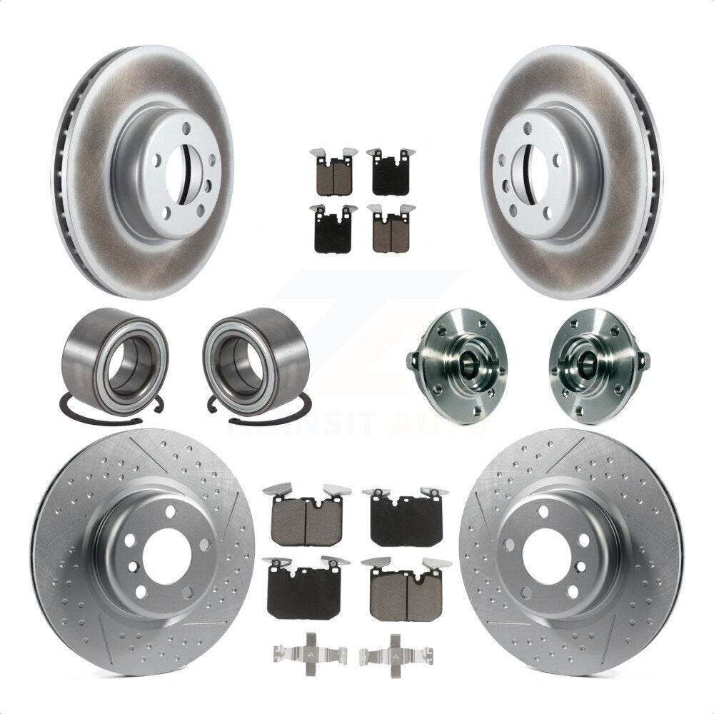 [Avant + Arrière] Kit d'ensemble roulement de roue et moyeu pour 2015-2016 BMW 228i xDrive avec Blue Painted Calipers KBB-121743 par Transit Auto