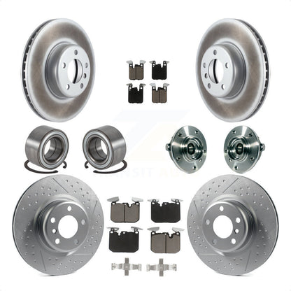 [Avant + Arrière] Kit d'ensemble roulement de roue et moyeu pour 2015-2016 BMW 228i xDrive avec Blue Painted Calipers KBB-121743 par Transit Auto
