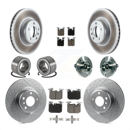 [Avant + Arrière] Kit d'ensemble roulement de roue et moyeu pour 2015-2016 BMW 228i xDrive avec Blue Painted Calipers KBB-121743 par Transit Auto