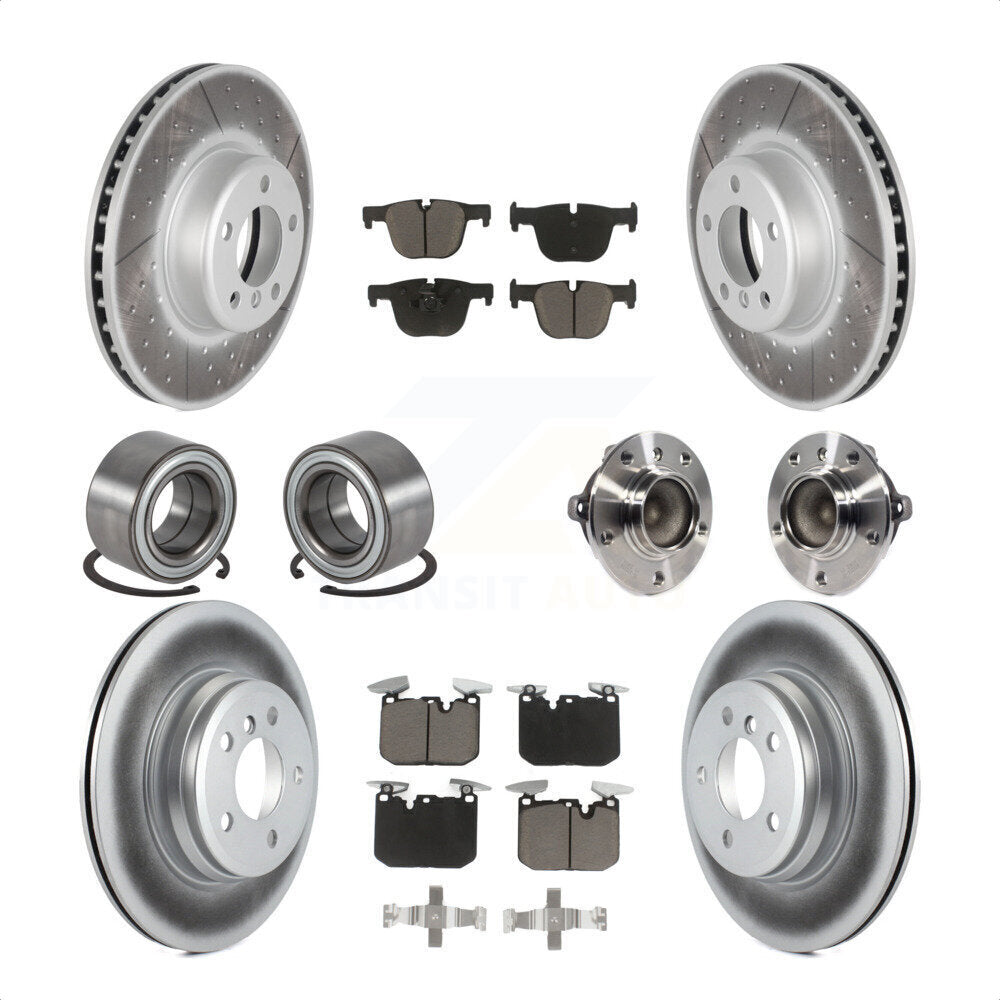 [Avant + Arrière] Kit d'ensemble roulement de roue et moyeu pour BMW 435i Gran Coupe ActiveHybrid 3 sans Blue Painted Calipers KBB-121748 par Transit Auto