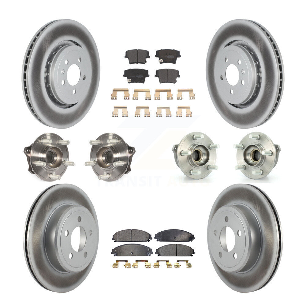 [Avant + Arrière] Kit d'ensemble roulement de roue et moyeu pour 2015-2018 Dodge Charger AWD avec 3.6L avec 355mm Diameter Rotor KBB-121765