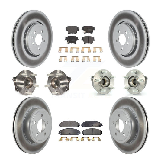 [Avant + Arrière] Kit d'ensemble roulement de roue et moyeu pour 2015-2018 Dodge Charger AWD avec 3.6L avec 355mm Diameter Rotor KBB-121765