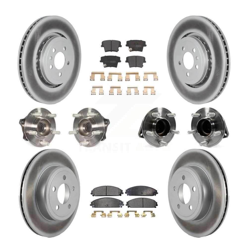 [Avant + Arrière] Kit d'ensemble roulement de roue et moyeu pour 2017-2018 Dodge Charger RWD avec 5.7L avec 355mm Diameter Rotor KBB-121766