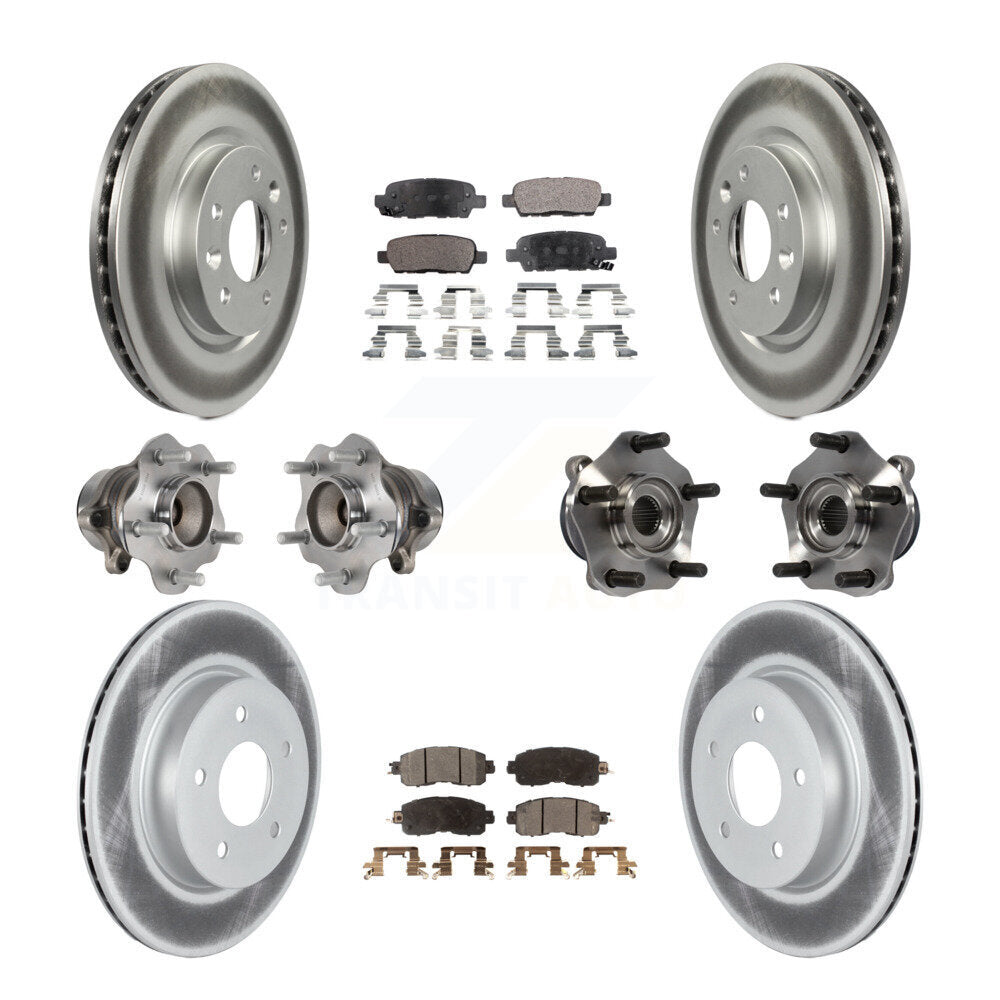 [Avant + Arrière] Kit d'ensemble roulement de roue et moyeu pour 2017 Nissan LEAF avec Electric Parking KBB-121768