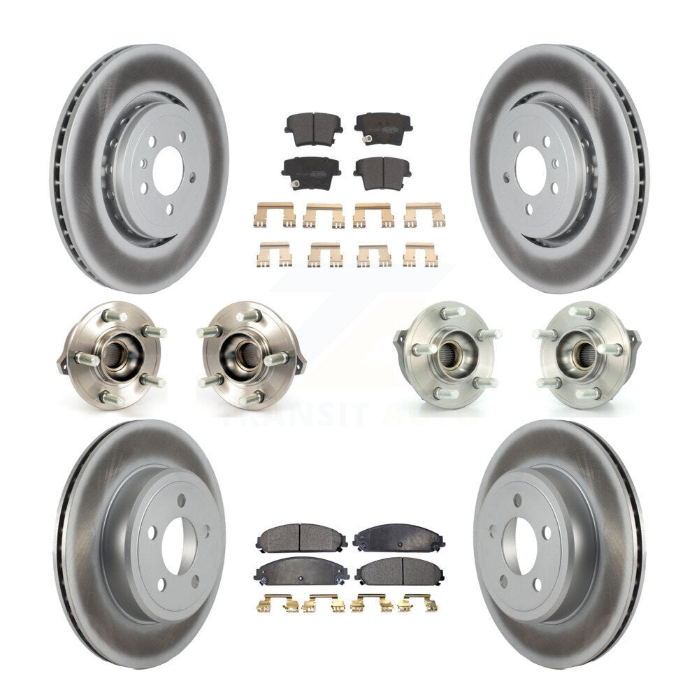 [Avant + Arrière] Kit d'ensemble roulement de roue et moyeu pour 2014 Dodge Charger AWD avec 3.6L avec 355mm Diameter Rotor KBB-121769