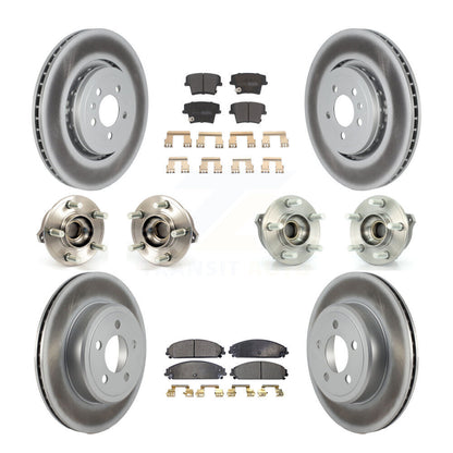 [Avant + Arrière] Kit d'ensemble roulement de roue et moyeu pour 2014 Dodge Charger AWD avec 3.6L avec 355mm Diameter Rotor KBB-121769