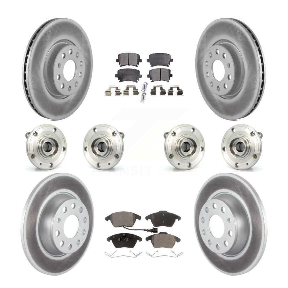 [Avant + Arrière] Kit d'ensemble roulement de roue et moyeu pour 2008 Audi A3 Quattro avec 286mm Diameter Rotor KBB-121771