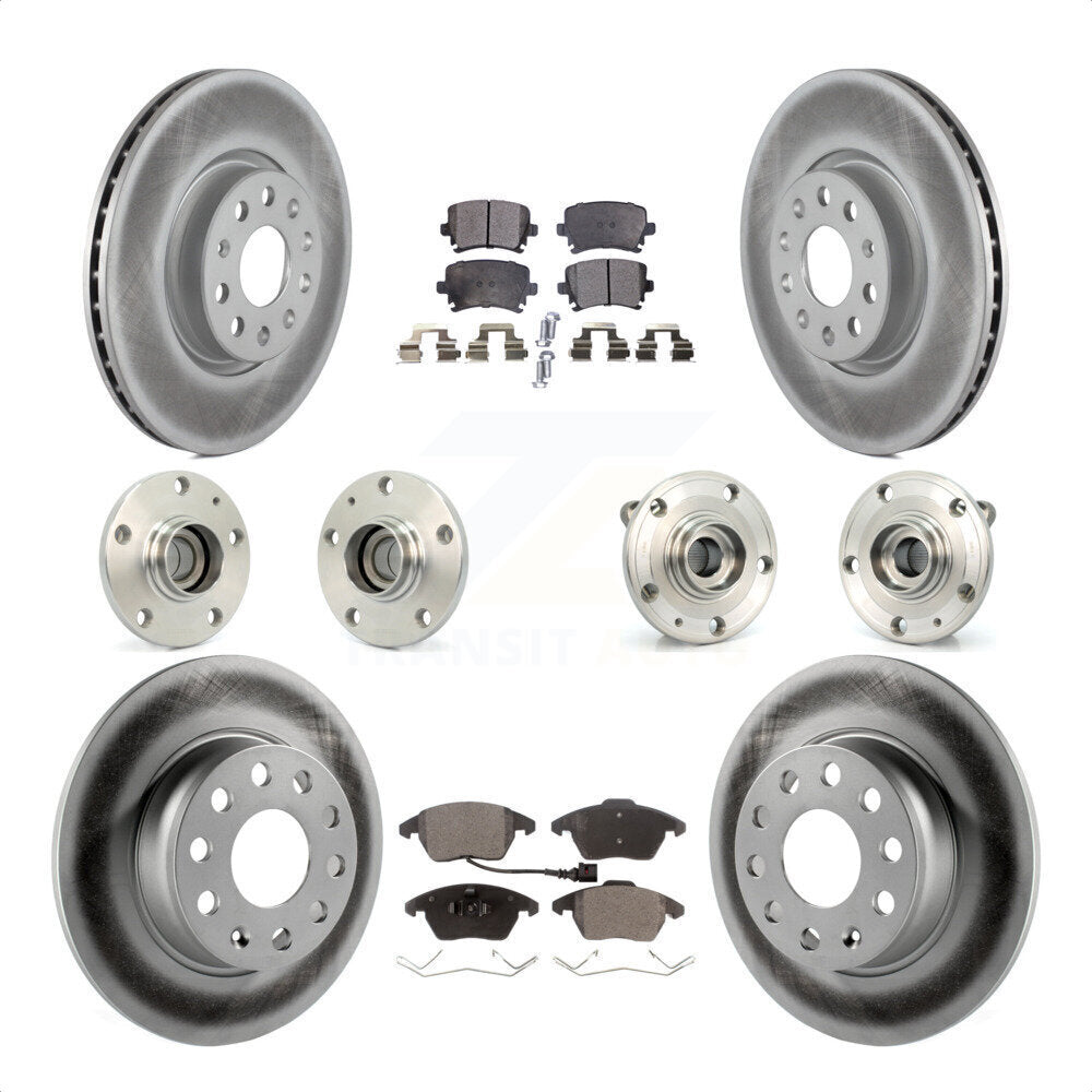 [Avant + Arrière] Kit d'ensemble roulement de roue et moyeu pour 2011 Volkswagen GTI avec 32mm bearing KBB-121776 par Transit Auto