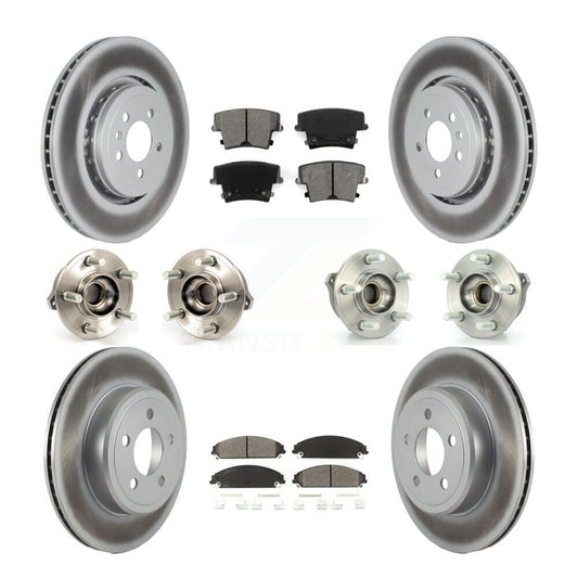 [Avant + Arrière] Kit d'ensemble roulement de roue et moyeu pour 2014 Dodge Charger AWD avec 3.6L avec 355mm Diameter Rotor KBB-121820